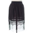 Plus Plus Lace Shell Knee Lengh Skirt - Black