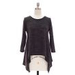 Hacci Sharkbite 3/4 Sleeve Top - Black