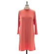 Mandarin Collar Shift Dress - Coral