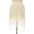 Plus Plus Lace Shell Knee Lengh Skirt - Ivory