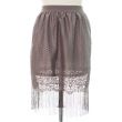 Plus Plus Lace Shell Knee Lengh Skirt - Grey