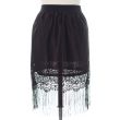 Plus Plus Lace Shell Knee Lengh Skirt - Black