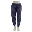 Plus. Faux Leather Joggers - Navy