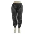 Plus. Faux Leather Joggers - Black