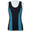 Colorblock Top - Black/Turquoise