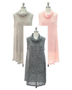 Cowl Neck Hacci Midi Dress - Assorted