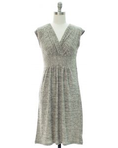 Surplice Hacci Midi Dress - Khaki