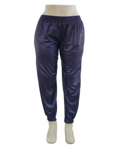 Plus. Faux Leather Joggers - Navy