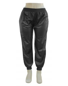 Plus. Faux Leather Joggers - Black