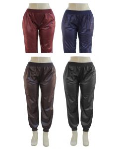 Plus. Faux Leather Joggers - Asst